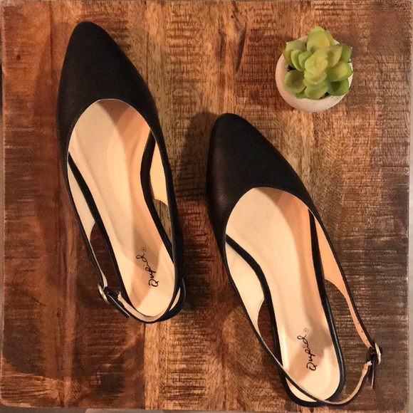 Qupid Shoes - Qupid Swirl 101 Sling Back Ballerina - Size 8.5